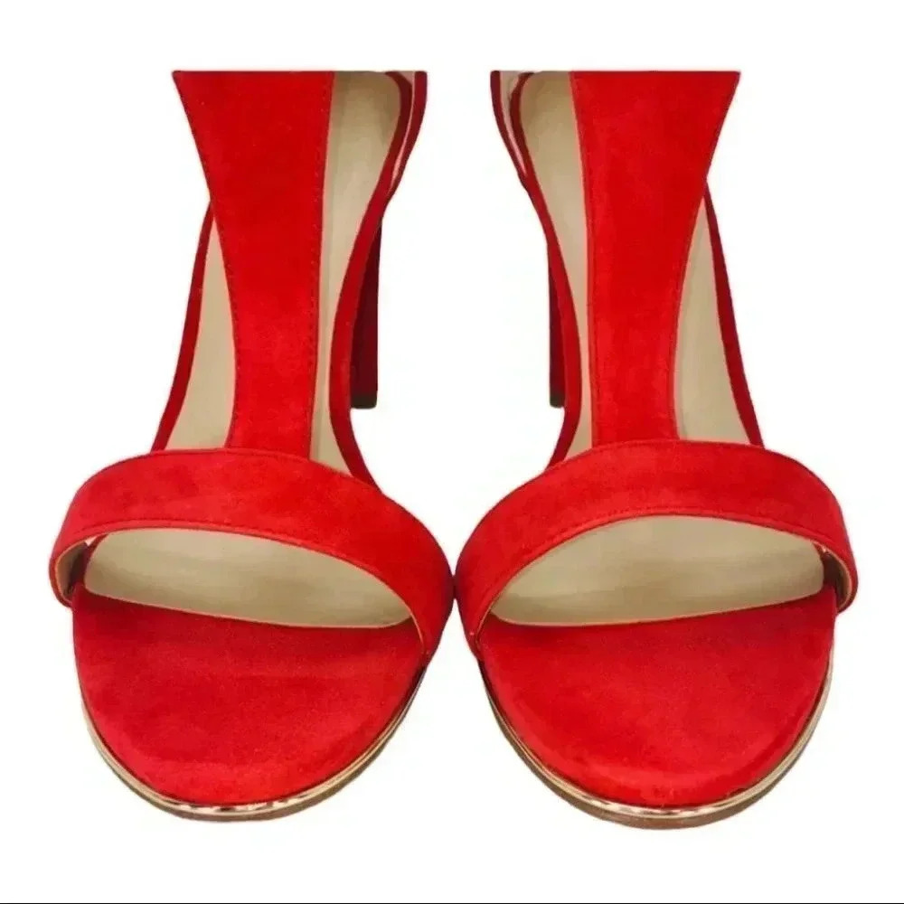 Kenneth Cole New York Brooke Red Suede Womens Pumps Size 8.5M - Picture 5 of 10